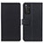 Funda de Cuero Cartera con Soporte Carcasa M08L para Xiaomi Redmi Note 11S 4G Negro