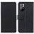 Funda de Cuero Cartera con Soporte Carcasa M08L para Xiaomi Redmi Note 11S 5G Negro