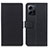 Funda de Cuero Cartera con Soporte Carcasa M08L para Xiaomi Redmi Note 12 4G Negro