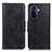 Funda de Cuero Cartera con Soporte Carcasa M09L para Huawei Nova Y70 Negro