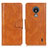 Funda de Cuero Cartera con Soporte Carcasa M09L para Nokia C21 Marron