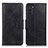 Funda de Cuero Cartera con Soporte Carcasa M09L para Nokia G100 Negro