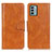 Funda de Cuero Cartera con Soporte Carcasa M09L para Nokia G22 Marron