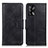 Funda de Cuero Cartera con Soporte Carcasa M09L para Oppo F19 Negro