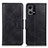 Funda de Cuero Cartera con Soporte Carcasa M09L para Oppo F21 Pro 4G Negro