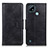 Funda de Cuero Cartera con Soporte Carcasa M09L para Realme C21 Negro