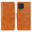 Funda de Cuero Cartera con Soporte Carcasa M09L para Samsung Galaxy M32 4G Marron