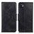 Funda de Cuero Cartera con Soporte Carcasa M09L para Wiko Y82 Negro