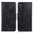 Funda de Cuero Cartera con Soporte Carcasa M09L para Xiaomi Redmi Note 11S 4G Negro