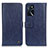 Funda de Cuero Cartera con Soporte Carcasa M10L para Oppo A16 Azul