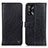 Funda de Cuero Cartera con Soporte Carcasa M10L para Oppo F19 Negro