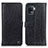 Funda de Cuero Cartera con Soporte Carcasa M10L para Oppo F19 Pro Negro