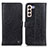 Funda de Cuero Cartera con Soporte Carcasa M10L para Samsung Galaxy S21 5G Negro