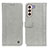 Funda de Cuero Cartera con Soporte Carcasa M10L para Samsung Galaxy S24 5G Gris