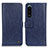 Funda de Cuero Cartera con Soporte Carcasa M10L para Sony Xperia 5 III SO-53B Azul