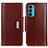 Funda de Cuero Cartera con Soporte Carcasa M11L para Motorola Moto Edge 20 5G Marron