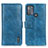 Funda de Cuero Cartera con Soporte Carcasa M11L para Motorola Moto G50 Azul