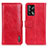 Funda de Cuero Cartera con Soporte Carcasa M11L para Oppo A74 4G Rojo