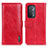 Funda de Cuero Cartera con Soporte Carcasa M11L para Oppo A74 5G Rojo