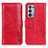 Funda de Cuero Cartera con Soporte Carcasa M11L para Oppo Reno6 Pro 5G Rojo