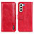 Funda de Cuero Cartera con Soporte Carcasa M11L para Samsung Galaxy S21 FE 5G Rojo
