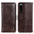 Funda de Cuero Cartera con Soporte Carcasa M11L para Sony Xperia 5 III SO-53B Marron