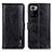 Funda de Cuero Cartera con Soporte Carcasa M11L para Xiaomi Redmi Note 10 Pro 5G Negro