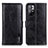 Funda de Cuero Cartera con Soporte Carcasa M11L para Xiaomi Redmi Note 11 5G Negro