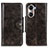 Funda de Cuero Cartera con Soporte Carcasa M12L para Huawei Honor 60 5G Bronze