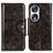 Funda de Cuero Cartera con Soporte Carcasa M12L para Huawei Honor 90 5G Bronze