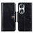 Funda de Cuero Cartera con Soporte Carcasa M12L para Huawei Honor 90 5G Negro