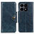 Funda de Cuero Cartera con Soporte Carcasa M12L para Huawei Honor X8a 4G Azul