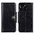 Funda de Cuero Cartera con Soporte Carcasa M12L para Huawei Honor X8b Negro