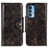 Funda de Cuero Cartera con Soporte Carcasa M12L para Motorola Moto Edge 20 Pro 5G Bronze