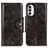 Funda de Cuero Cartera con Soporte Carcasa M12L para Motorola Moto Edge (2022) 5G Bronze