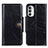 Funda de Cuero Cartera con Soporte Carcasa M12L para Motorola Moto G71s 5G Negro