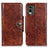 Funda de Cuero Cartera con Soporte Carcasa M12L para Nokia C32 Marron