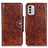 Funda de Cuero Cartera con Soporte Carcasa M12L para Nokia G60 5G Marron