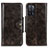 Funda de Cuero Cartera con Soporte Carcasa M12L para Oppo A53s 5G Bronze