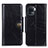 Funda de Cuero Cartera con Soporte Carcasa M12L para Oppo F19 Pro Negro