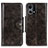 Funda de Cuero Cartera con Soporte Carcasa M12L para Oppo F21 Pro 4G Bronze