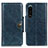 Funda de Cuero Cartera con Soporte Carcasa M12L para Sony Xperia 5 III SO-53B Azul