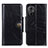 Funda de Cuero Cartera con Soporte Carcasa M12L para Xiaomi Redmi Note 12R Pro 5G Negro