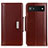 Funda de Cuero Cartera con Soporte Carcasa M13L para Google Pixel 6a 5G Marron