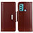 Funda de Cuero Cartera con Soporte Carcasa M13L para Motorola Moto G40 Fusion Marron