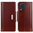 Funda de Cuero Cartera con Soporte Carcasa M13L para Samsung Galaxy M32 4G Marron