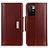 Funda de Cuero Cartera con Soporte Carcasa M13L para Xiaomi Redmi 10 4G Marron