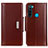 Funda de Cuero Cartera con Soporte Carcasa M13L para Xiaomi Redmi Note 8 (2021) Marron