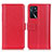 Funda de Cuero Cartera con Soporte Carcasa M14L para Oppo A16s Rojo