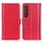 Funda de Cuero Cartera con Soporte Carcasa M14L para Sony Xperia 1 III Rojo